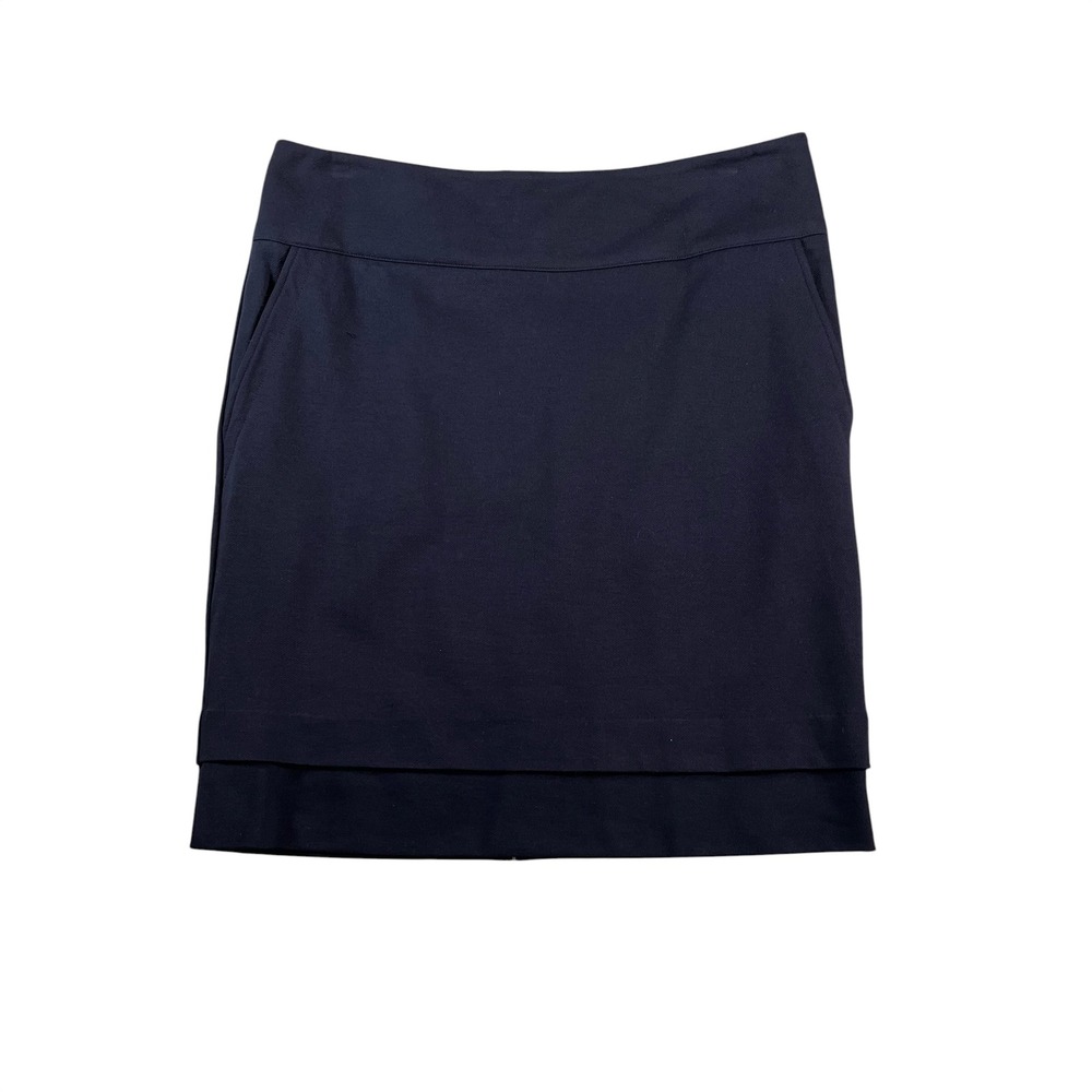 Cabi 5051 Navy Blue Lido Layered Hem Mini Skirt Womens Size 8